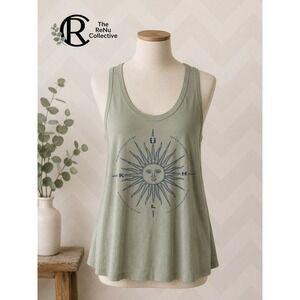 KUHL Tank Top Sun Graphic Compass Sage Green Large